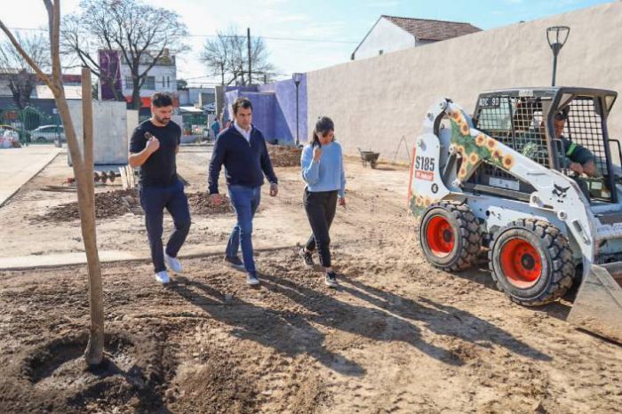 Avanzan las obras de un nuevo espacio público en Boulogne